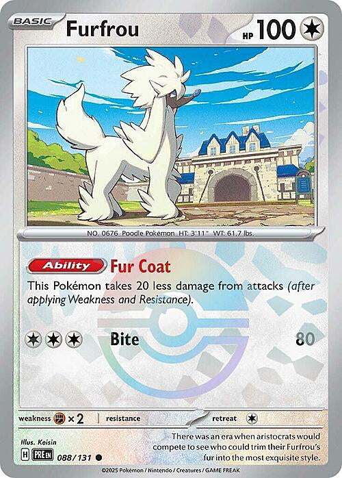 Prismatic Evolutions Furfrou #088/131 Pokéball